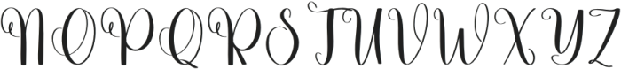 October Wedding Regular otf (400) Font UPPERCASE