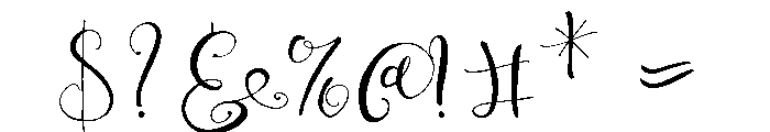 Ochre Script Font OTHER CHARS