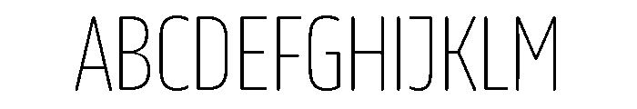 October Compressed Devanagari Thin Font UPPERCASE