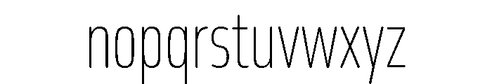 October Compressed Devanagari Thin Font LOWERCASE
