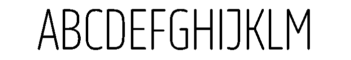 October Compressed Gujarati ExtraLight Font UPPERCASE