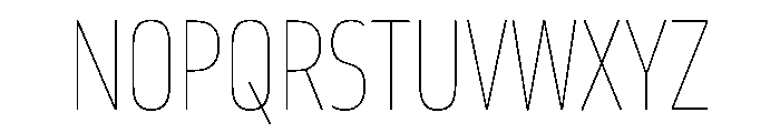October Compressed Gujarati Hairline Font UPPERCASE