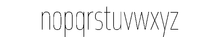 October Compressed Gujarati Hairline Font LOWERCASE