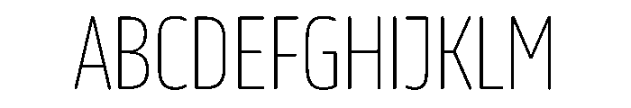 October Compressed Odia Thin Font UPPERCASE