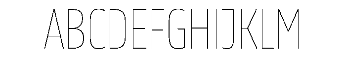 October Compressed Ol Chiki Hairline Font UPPERCASE