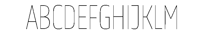 October Compressed Tamil Hairline Font UPPERCASE