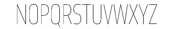 October Compressed Tamil Hairline Font UPPERCASE