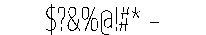 October Compressed Tamil Thin Font OTHER CHARS
