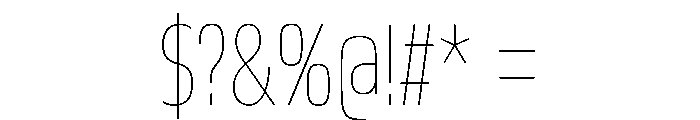 October Compressed Telugu Hairline Font OTHER CHARS