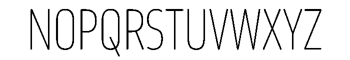 October Compressed Telugu Thin Font UPPERCASE