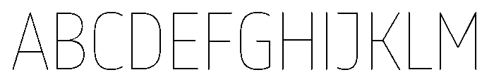October Condensed Devanagari Hairline Font UPPERCASE
