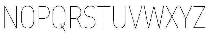 October Condensed Devanagari Hairline Font UPPERCASE