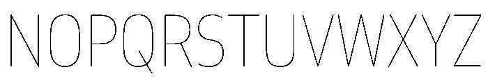 October Condensed Kannada Hairline Font UPPERCASE