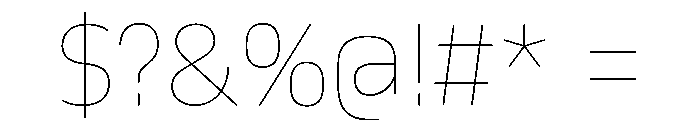 October Gujarati Hairline Font OTHER CHARS