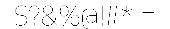 October Tamil Hairline Font OTHER CHARS