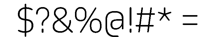 October Telugu ExtraLight Font OTHER CHARS