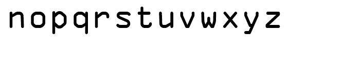 OCR A Extended Font LOWERCASE