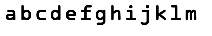 OCR A Tribute Bold Monospaced Font LOWERCASE