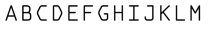 OCR A Tribute Light Monospaced Font UPPERCASE