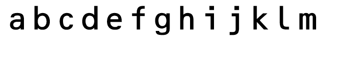 OCR B Regular Font LOWERCASE