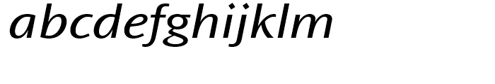 Ocean Sans Book Extended Italic Font LOWERCASE