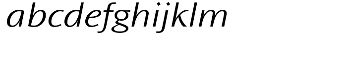 Ocean Sans Light Extended Italic Font LOWERCASE