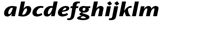 Ocean Sans XBold Extended Italic Font LOWERCASE