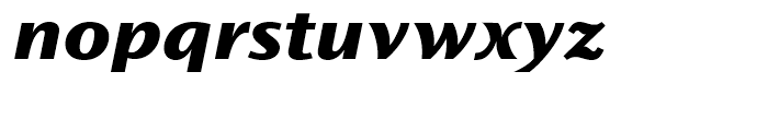 Ocean Sans XBold Extended Italic Font LOWERCASE