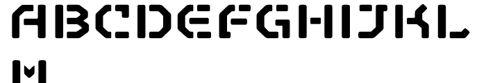 Octa Stencil Reg Font UPPERCASE