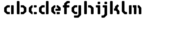 Octa Stencil Reg Font LOWERCASE