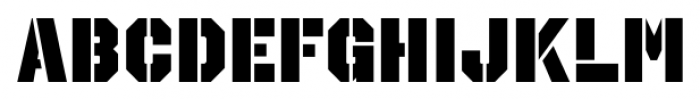 Octin Stencil Black Font UPPERCASE