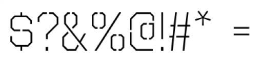 Octin Stencil Light Font OTHER CHARS