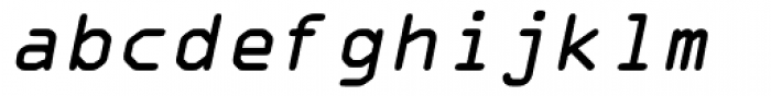 OCR-A AI Bold Oblique Font LOWERCASE