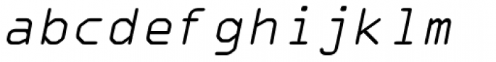 OCR-A AI Pro Oblique Font LOWERCASE