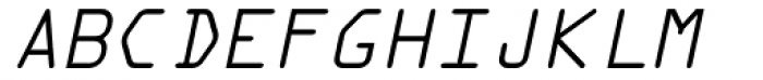 OCR A EF Original Regular Oblique Font UPPERCASE