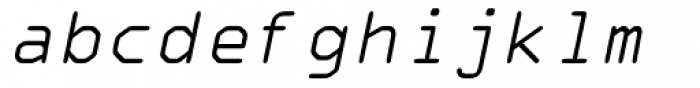 OCR A EF Original Regular Oblique Font LOWERCASE