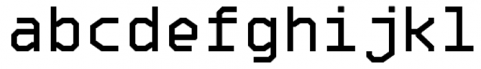OCRJ Regular Square Font LOWERCASE