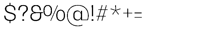 Oceanis Extra Light Font OTHER CHARS