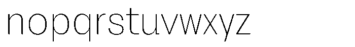 Oceanis Thin Font LOWERCASE