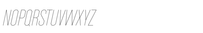 Octagonica Cnd Hairline Italic Font UPPERCASE