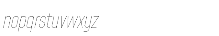 Octagonica Cnd Hairline Italic Font LOWERCASE