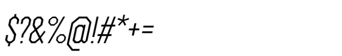 Octagonica Cnd Light Italic Font OTHER CHARS