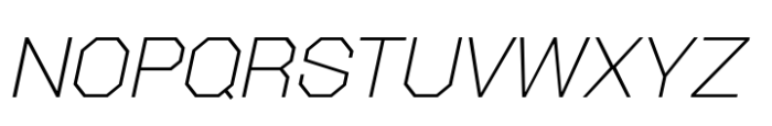 Octagonica Exp Extra Light Italic Font UPPERCASE