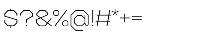Octagonica Exp Extra Light Font OTHER CHARS
