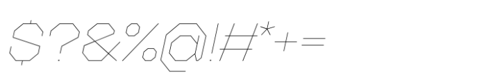 Octagonica Exp Hairline Italic Font OTHER CHARS