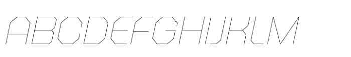 Octagonica Exp Hairline Italic Font UPPERCASE