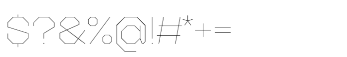 Octagonica Exp Hairline Font OTHER CHARS