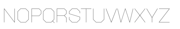 Octagonica Exp Hairline Font UPPERCASE