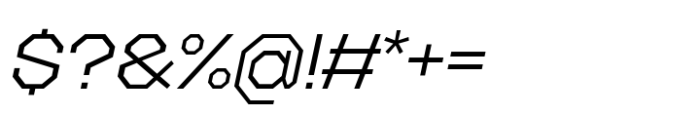 Octagonica Exp Light Italic Font OTHER CHARS