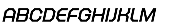 Octagonica Exp Medium Italic Font UPPERCASE
